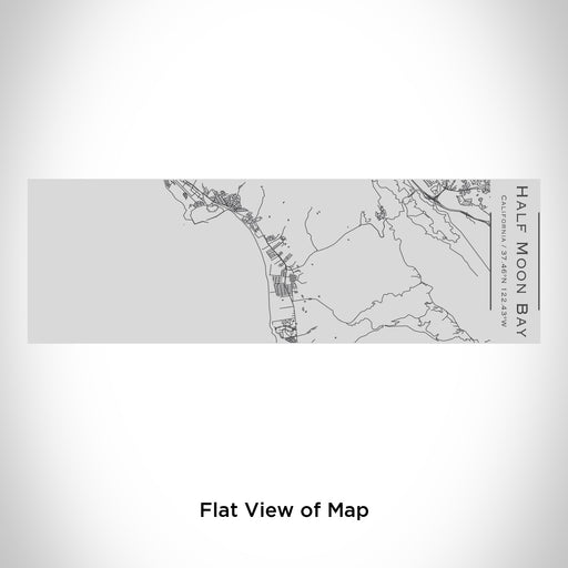 Rendered View of Half Moon Bay California Map Engraving on 10oz Stainless Steel Insulated Cup with Sipping Lid