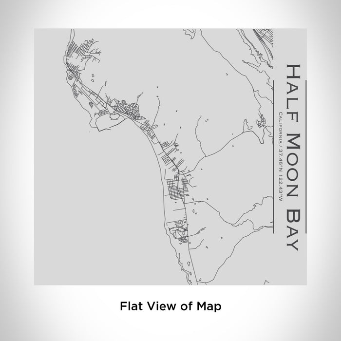 Rendered View of Half Moon Bay California Map Engraving on 17oz Stainless Steel Insulated Tumbler
