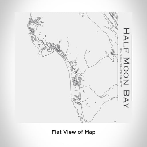 Rendered View of Half Moon Bay California Map Engraving on 17oz Stainless Steel Insulated Tumbler in White