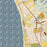 Half Moon Bay California Map Print in Woodblock Style Zoomed In Close Up Showing Details