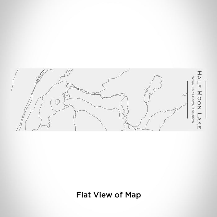 Rendered View of Half Moon Lake Wyoming Map Engraving on 10oz Stainless Steel Insulated Cup with Sliding Lid in White