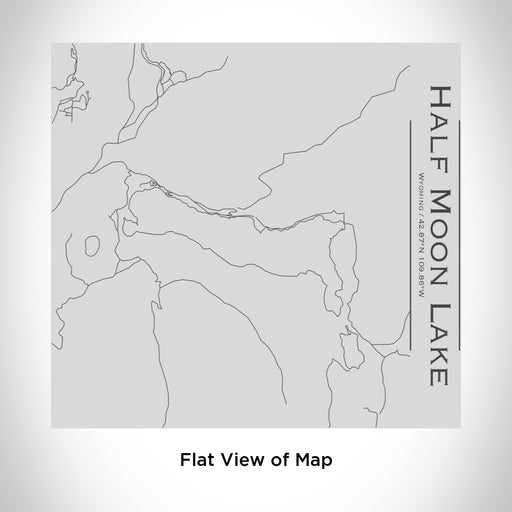Rendered View of Half Moon Lake Wyoming Map Engraving on 17oz Stainless Steel Insulated Tumbler