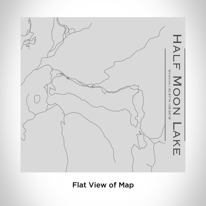Rendered View of Half Moon Lake Wyoming Map Engraving on 17oz Stainless Steel Insulated Tumbler
