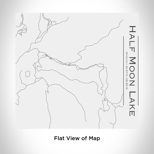 Rendered View of Half Moon Lake Wyoming Map Engraving on 17oz Stainless Steel Insulated Tumbler in White