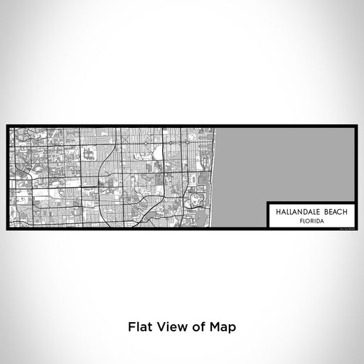 Flat View of Map Custom Hallandale Beach Florida Map Enamel Mug in Classic