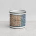 Front View Custom Hallandale Beach Florida Map Enamel Mug in Woodblock