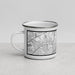 Left View Custom Haltom City Texas Map Enamel Mug in Classic
