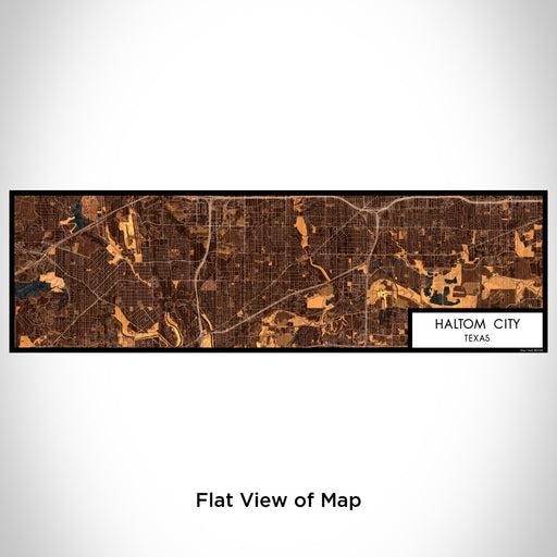 Flat View of Map Custom Haltom City Texas Map Enamel Mug in Ember