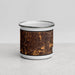 Front View Custom Haltom City Texas Map Enamel Mug in Ember