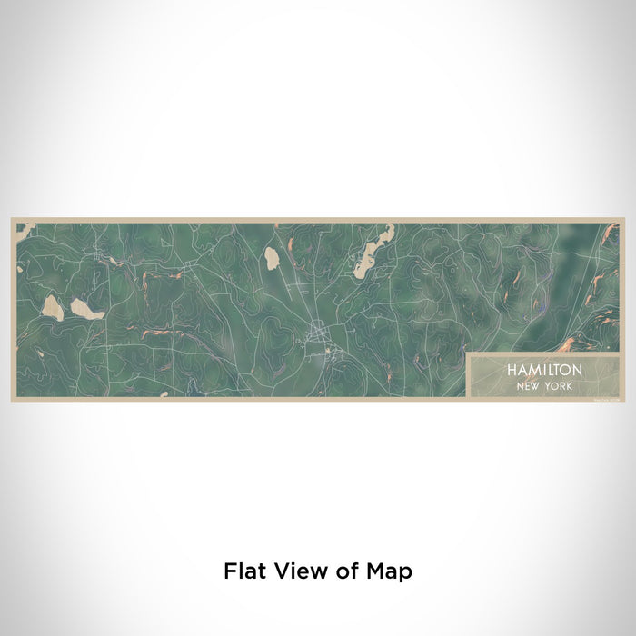 Flat View of Map Custom Hamilton New York Map Enamel Mug in Afternoon
