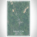 Hamilton New York Map Print Portrait Orientation in Afternoon Style With Shaded Background