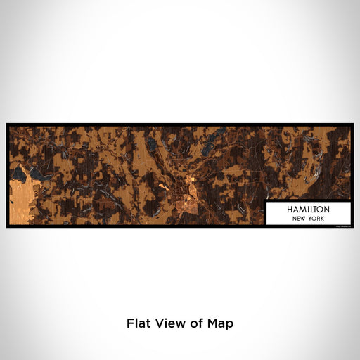 Flat View of Map Custom Hamilton New York Map Enamel Mug in Ember