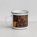 Left View Custom Hamilton New York Map Enamel Mug in Ember
