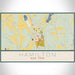 Hamilton New York Map Print Landscape Orientation in Woodblock Style With Shaded Background