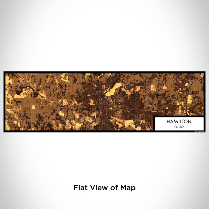 Flat View of Map Custom Hamilton Ohio Map Enamel Mug in Ember