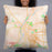 Person holding 22x22 Custom Hamilton Ohio Map Throw Pillow in Watercolor