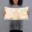 Person holding 20x12 Custom Hamilton Ohio Map Throw Pillow in Watercolor