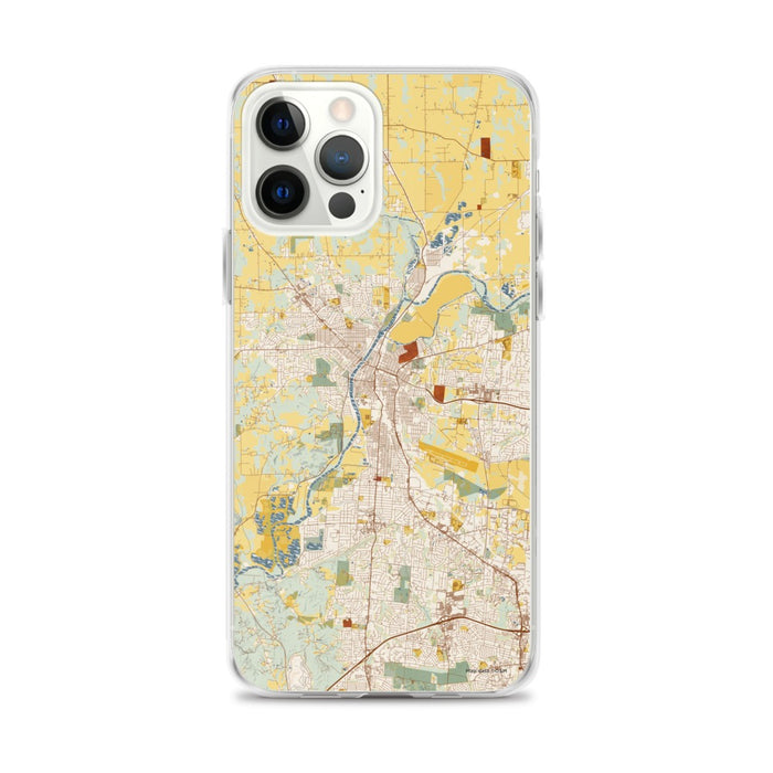 Custom Hamilton Ohio Map iPhone 12 Pro Max Phone Case in Woodblock