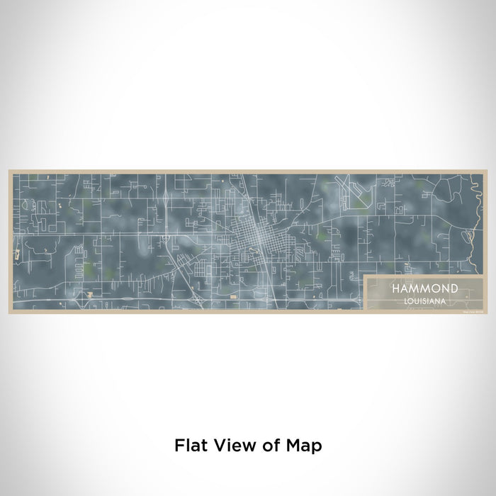 Flat View of Map Custom Hammond Louisiana Map Enamel Mug in Afternoon