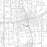 Hammond Louisiana Map Print in Classic Style Zoomed In Close Up Showing Details