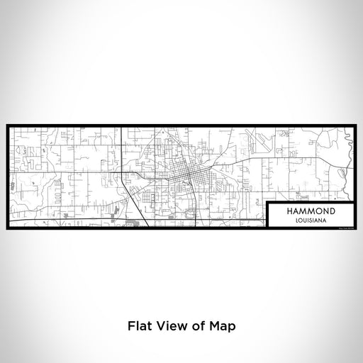 Flat View of Map Custom Hammond Louisiana Map Enamel Mug in Classic