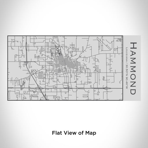 Rendered View of Hammond Louisiana Map Engraving on 17oz Stainless Steel Insulated Cola Bottle