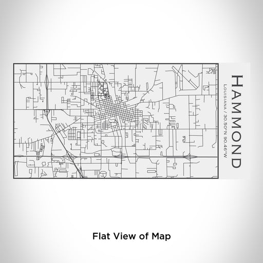 Rendered View of Hammond Louisiana Map Engraving on 17oz Stainless Steel Insulated Cola Bottle in White