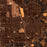 Hammond Louisiana Map Print in Ember Style Zoomed In Close Up Showing Details