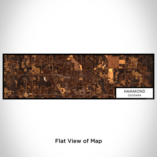 Flat View of Map Custom Hammond Louisiana Map Enamel Mug in Ember