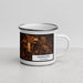 Right View Custom Hammond Louisiana Map Enamel Mug in Ember
