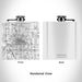 Rendered View of Hammond Louisiana Map Engraving on 6oz Stainless Steel Flask in White