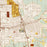 Hammond Louisiana Map Print in Woodblock Style Zoomed In Close Up Showing Details
