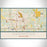 Hammond Louisiana Map Print Landscape Orientation in Woodblock Style With Shaded Background