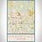 Hammond Louisiana Map Print Portrait Orientation in Woodblock Style With Shaded Background