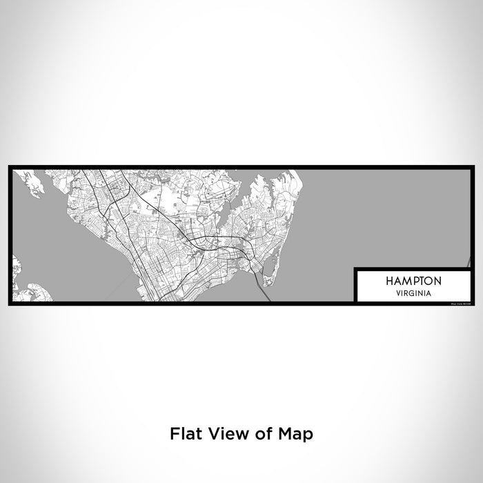 Flat View of Map Custom Hampton Virginia Map Enamel Mug in Classic