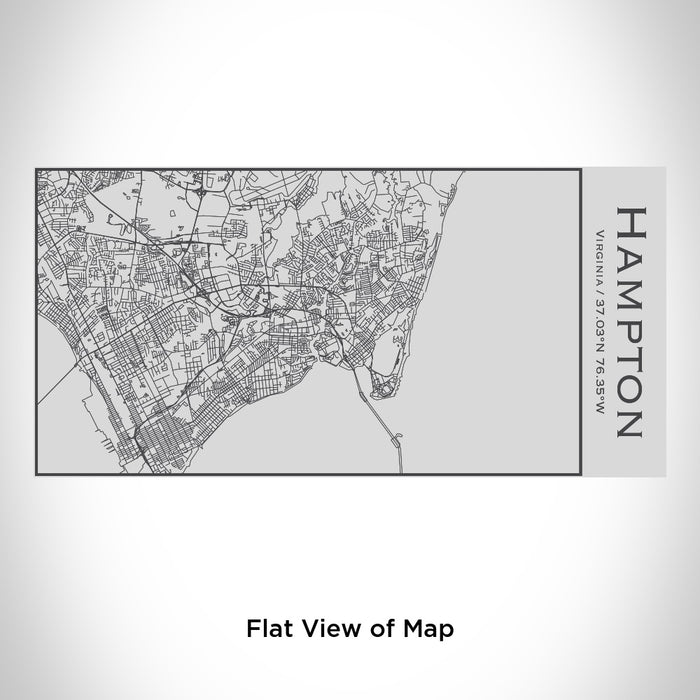 Rendered View of Hampton Virginia Map Engraving on 17oz Stainless Steel Insulated Cola Bottle