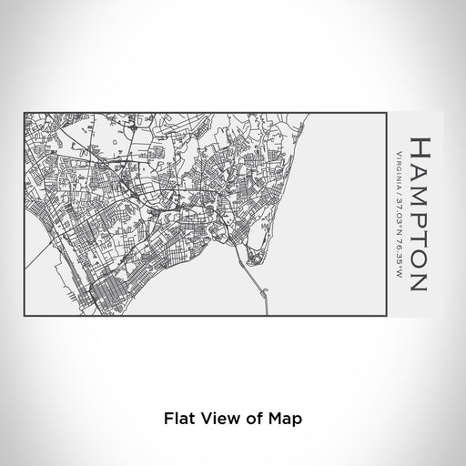 Rendered View of Hampton Virginia Map Engraving on 17oz Stainless Steel Insulated Cola Bottle in White