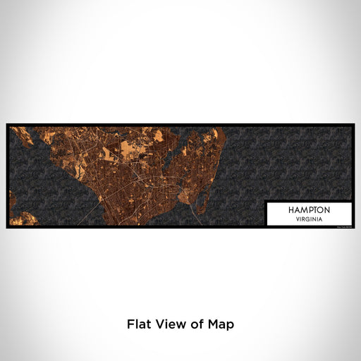 Flat View of Map Custom Hampton Virginia Map Enamel Mug in Ember