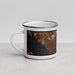 Left View Custom Hampton Virginia Map Enamel Mug in Ember
