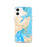 Custom Hampton Virginia Map iPhone 12 Phone Case in Watercolor