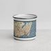 Front View Custom Hampton Virginia Map Enamel Mug in Woodblock