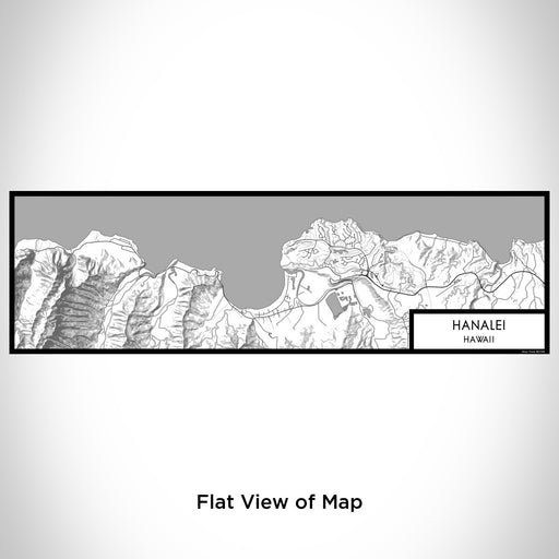 Flat View of Map Custom Hanalei Hawaii Map Enamel Mug in Classic