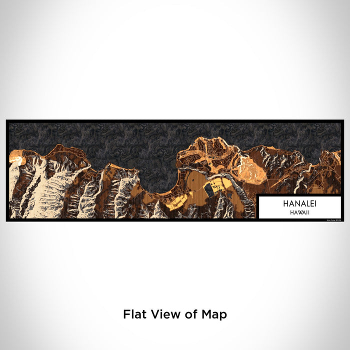 Flat View of Map Custom Hanalei Hawaii Map Enamel Mug in Ember