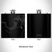 Rendered View of Hanalei Hawaii Map Engraving on 6oz Stainless Steel Flask in Black