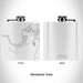 Rendered View of Hanalei Hawaii Map Engraving on 6oz Stainless Steel Flask in White