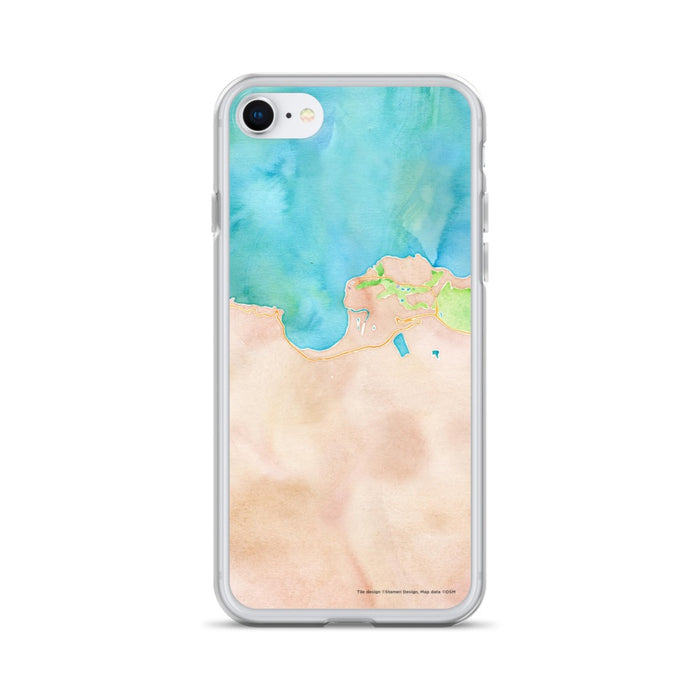 Custom Hanalei Hawaii Map iPhone SE Phone Case in Watercolor