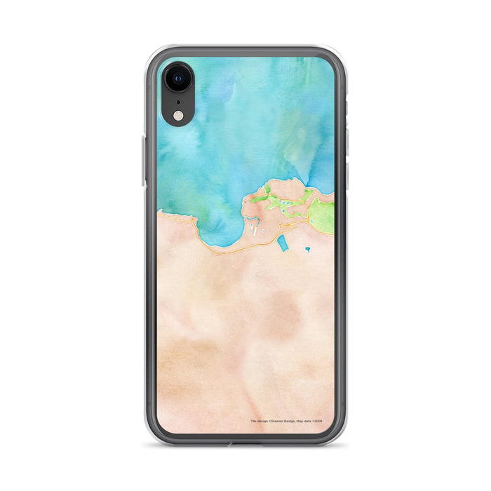 Custom Hanalei Hawaii Map Phone Case in Watercolor