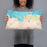 Person holding 20x12 Custom Hanalei Hawaii Map Throw Pillow in Watercolor