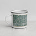 Left View Custom Hanford California Map Enamel Mug in Afternoon