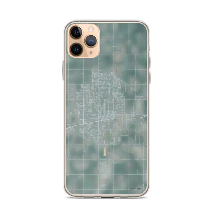 Custom iPhone 11 Pro Max Hanford California Map Phone Case in Afternoon
